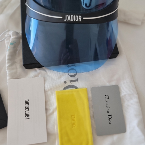 Dior J\'Adior Blue Visor with White Logo Strap main image 4